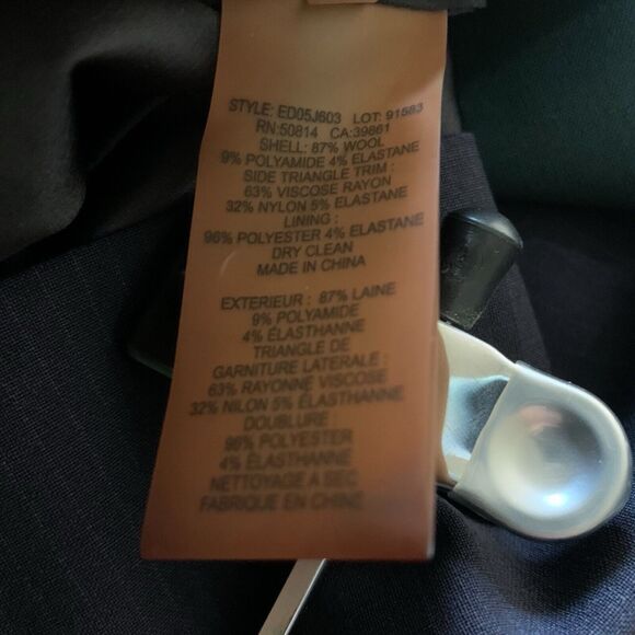 Lot of 2 Elie Tahari Office Career Dresses size 2 Blue Green Leather Trim Sheath - Picture 8 of 9